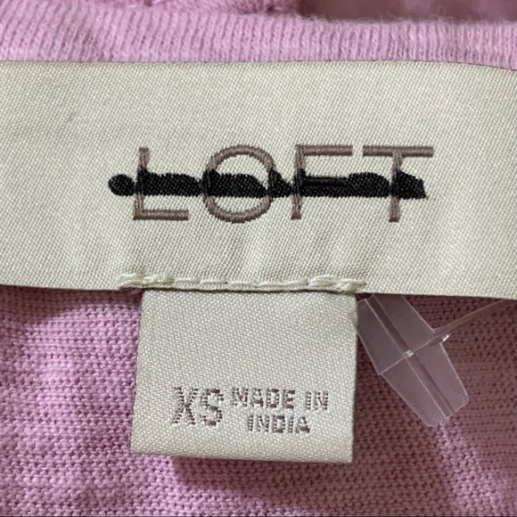 LOFT Ann Taylor Shirt Top Crochet Detail Lavender - Picture 4 of 10